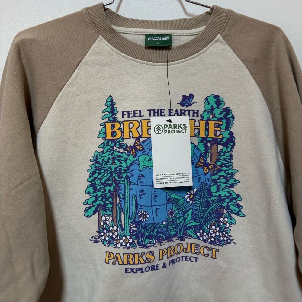 NWT Parks Project Feel The Earth Breathe Raglan Crew Size Medium - Picture 4 of 11